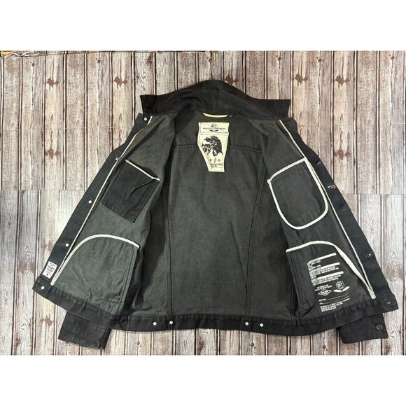 Rogue Territory RGT Nihon Menpu denim Supply Jacket sz L color Black made in USA - Picture 5 of 9